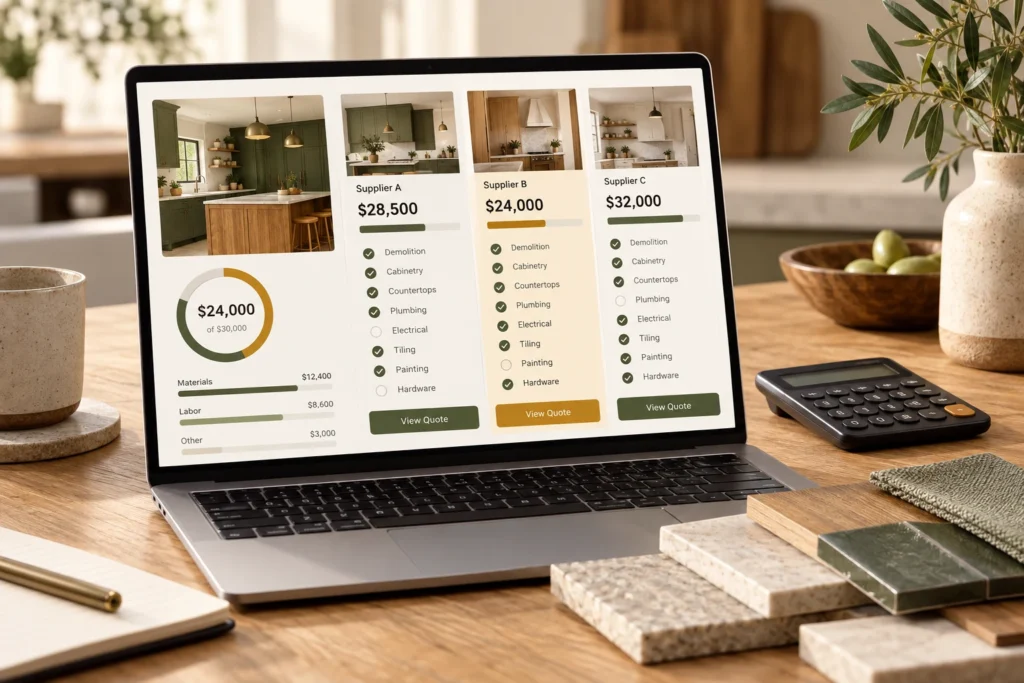 Project Budget & Quote Desk preview